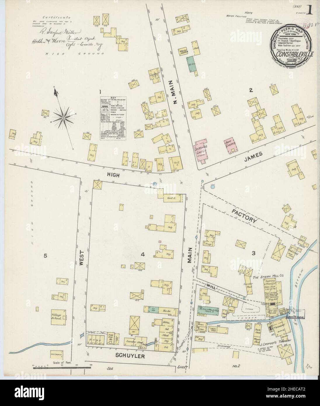 Constableville new york map hires stock photography and images Alamy