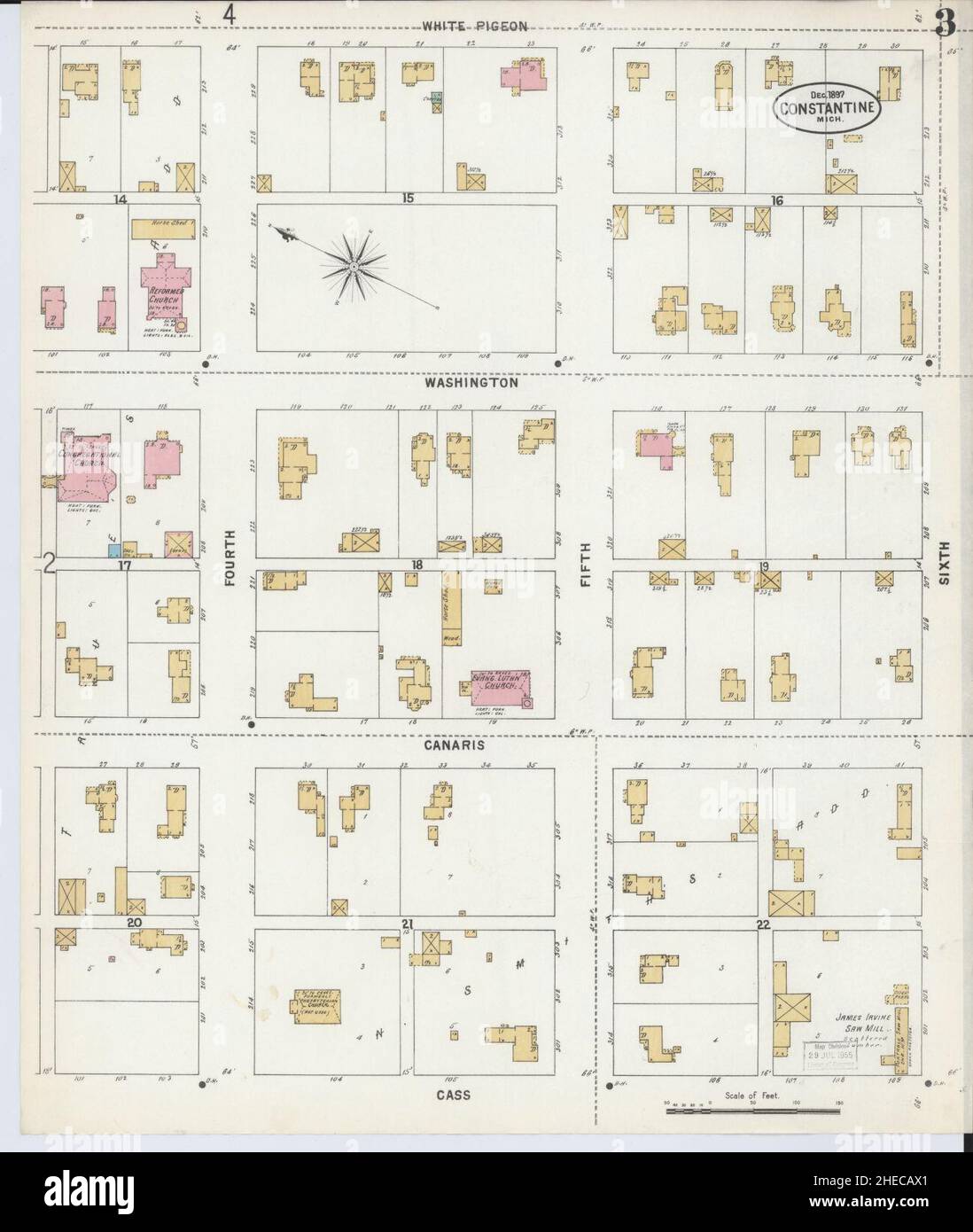 Map of constantine michigan hires stock photography and images Alamy