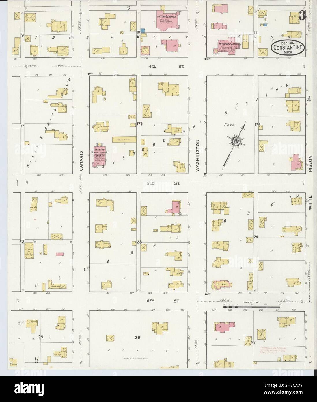 Constantine michigan map hires stock photography and images Alamy
