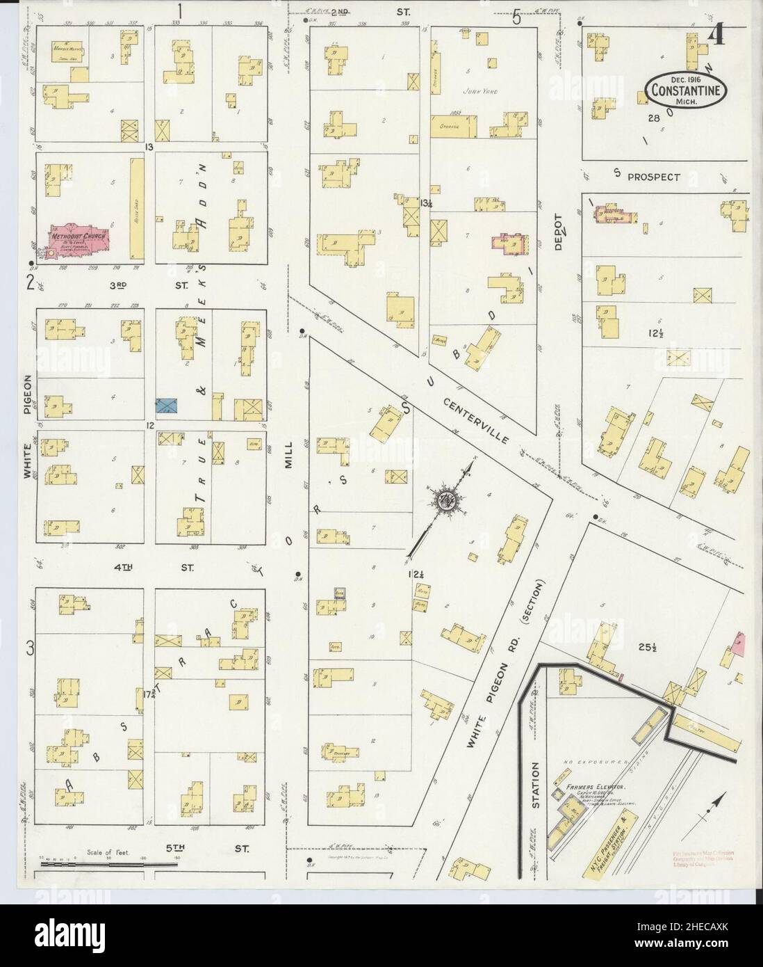 Constantine michigan map hires stock photography and images Alamy
