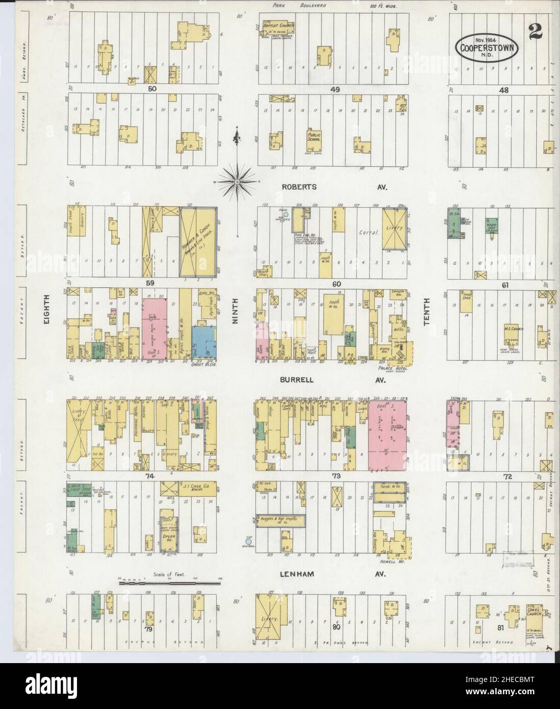 Cooperstown north dakota map hires stock photography and images Alamy