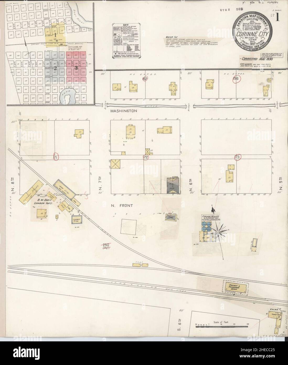 Corinne utah map hires stock photography and images Alamy