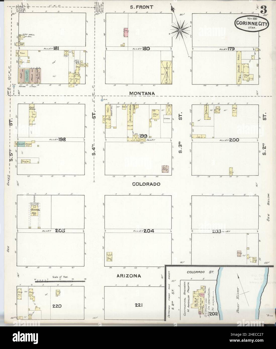 Corinne utah map hires stock photography and images Alamy
