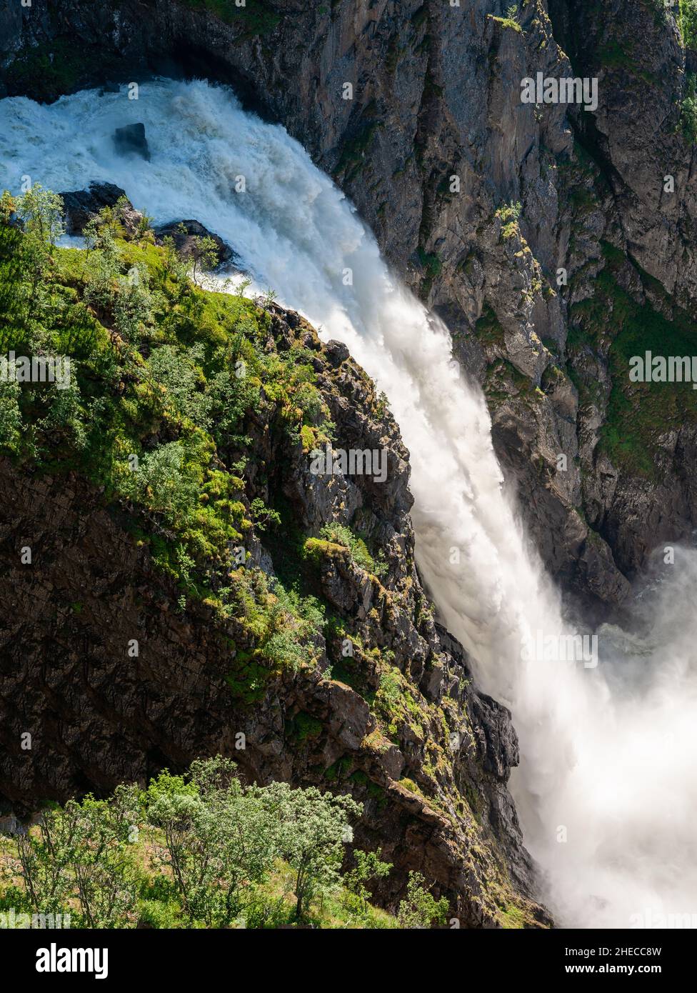The Voringfossen waterfall, Hordaland, Norway Stock Photo