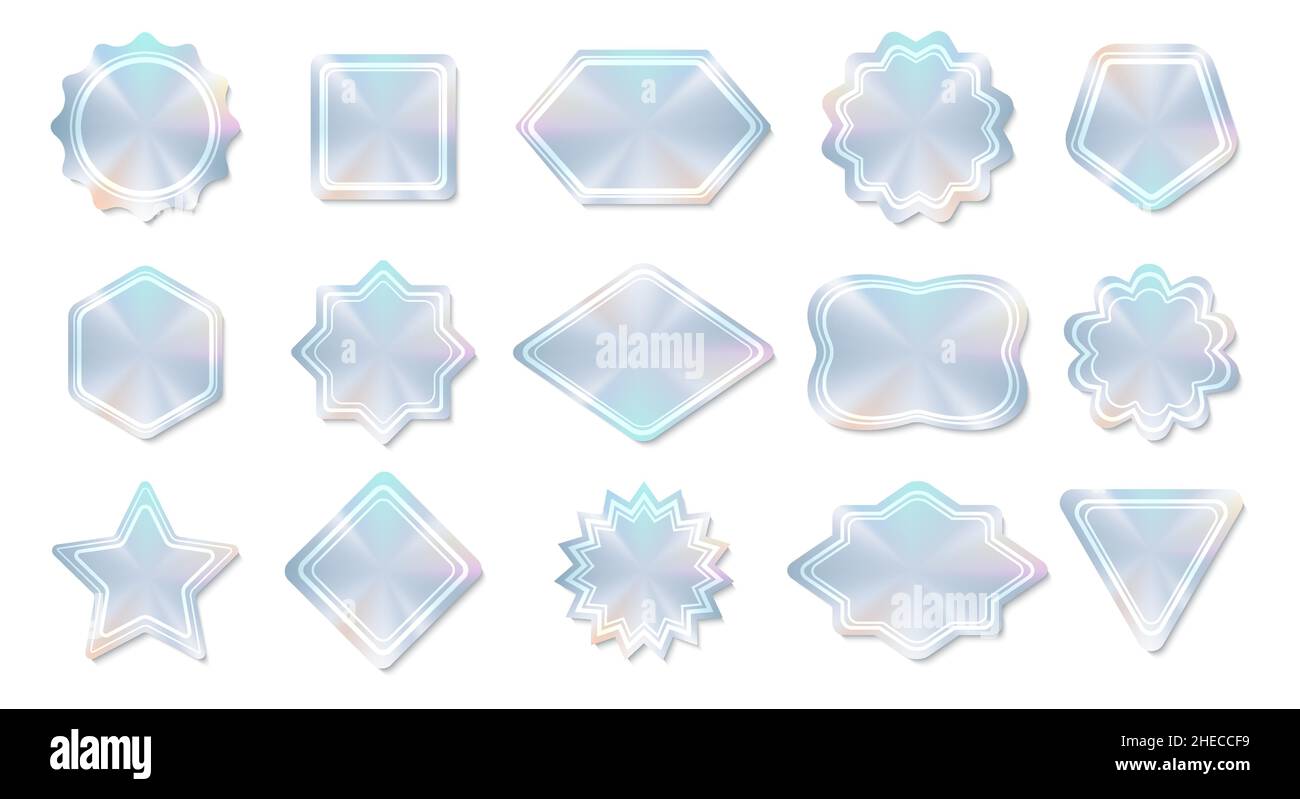 Square holographic stamp Stock Vector Images - Alamy