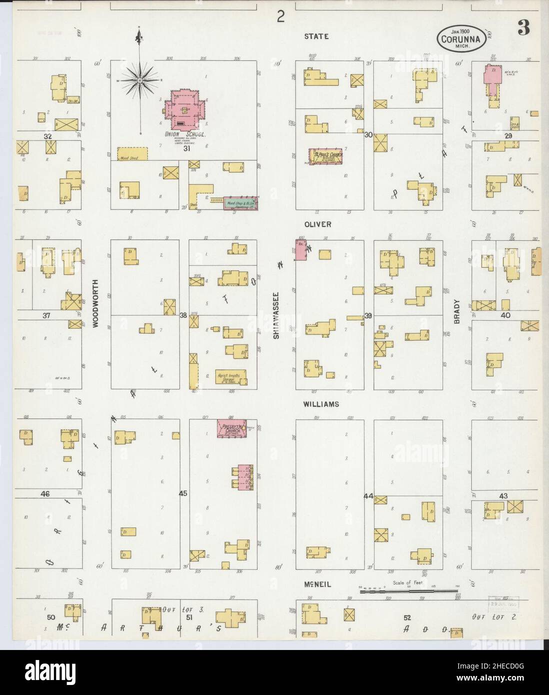 Map of corunna hires stock photography and images Alamy