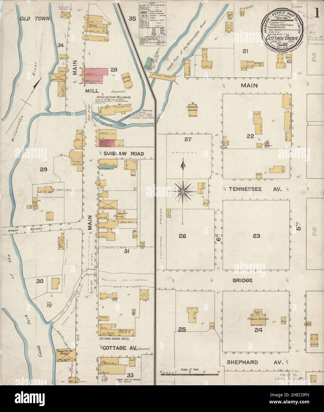 Map of cottage grove oregon hires stock photography and images Alamy