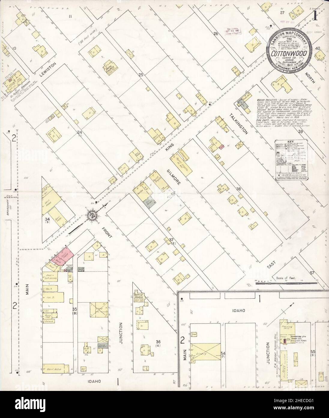 Cottonwood idaho map hires stock photography and images Alamy