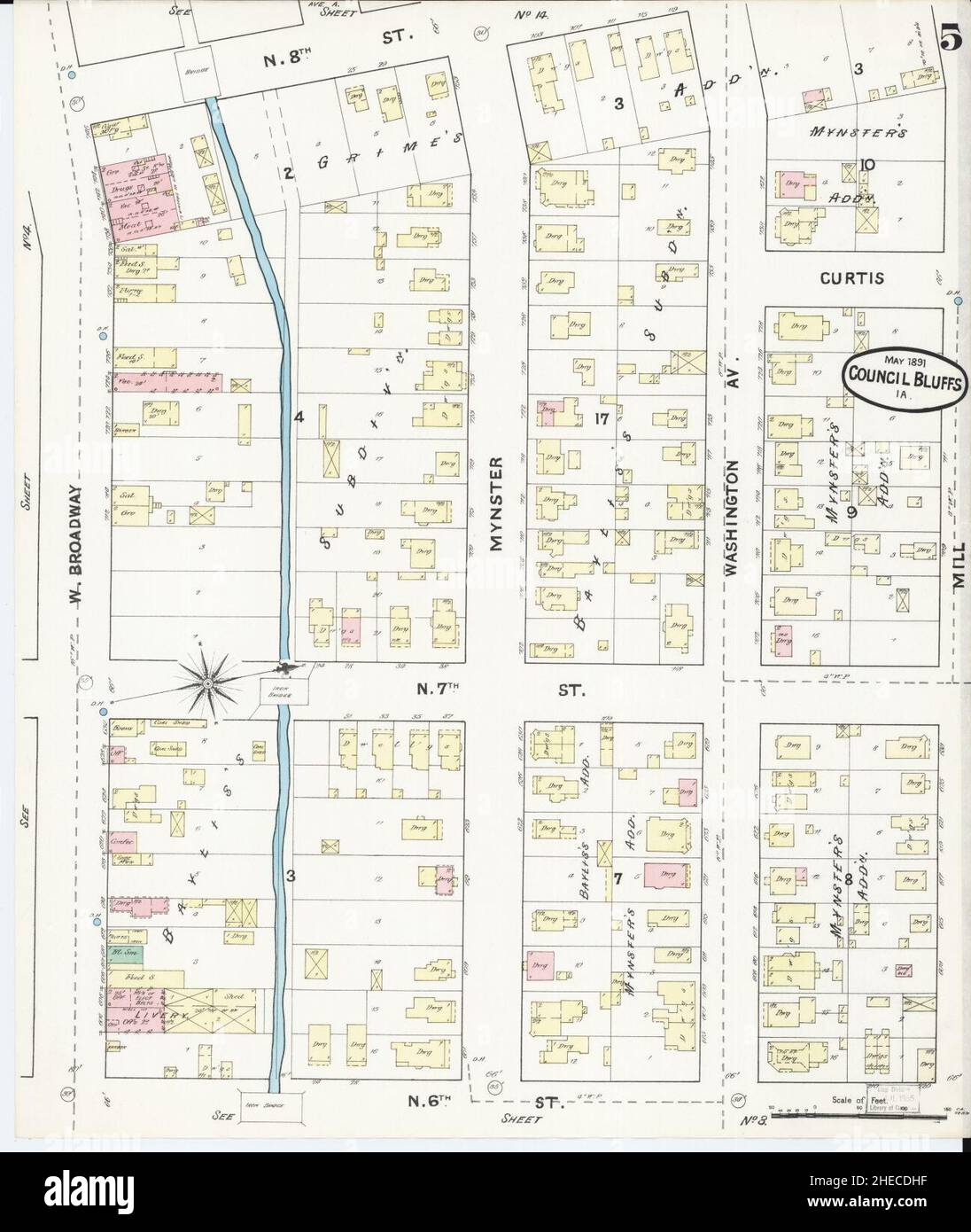 Vintage map of council bluffs hires stock photography and images Alamy