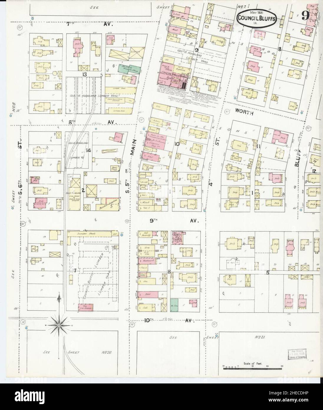 Vintage map of council bluffs hires stock photography and images Alamy