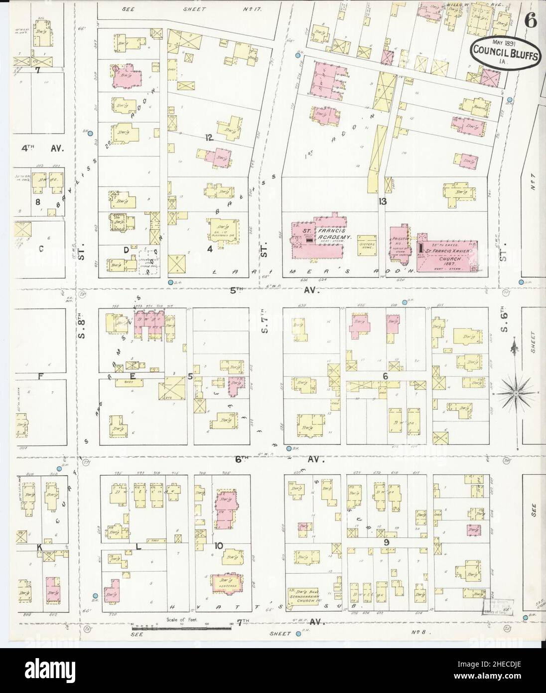 Vintage map of council bluffs hires stock photography and images Alamy