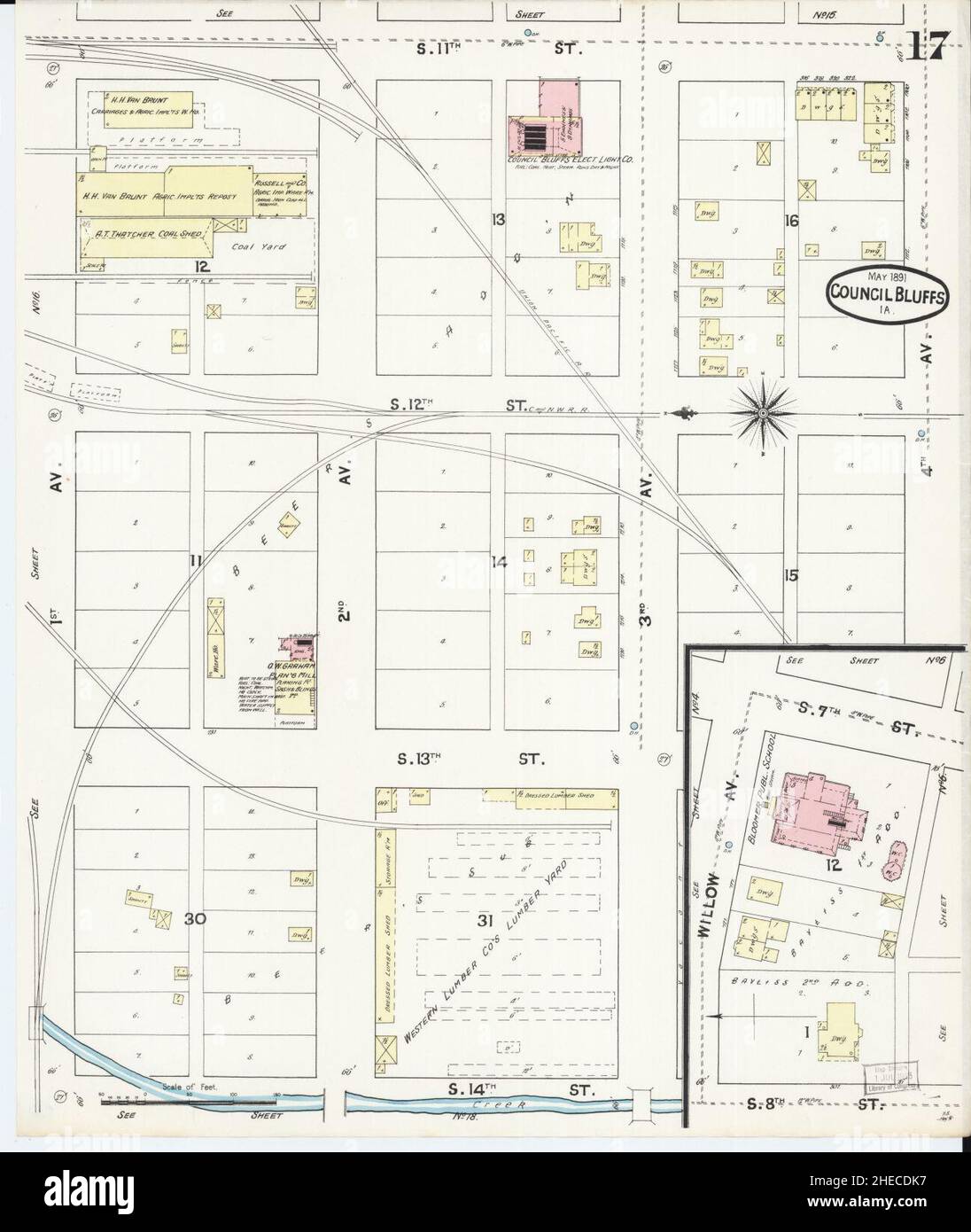 Council bluffs iowa map hires stock photography and images Alamy