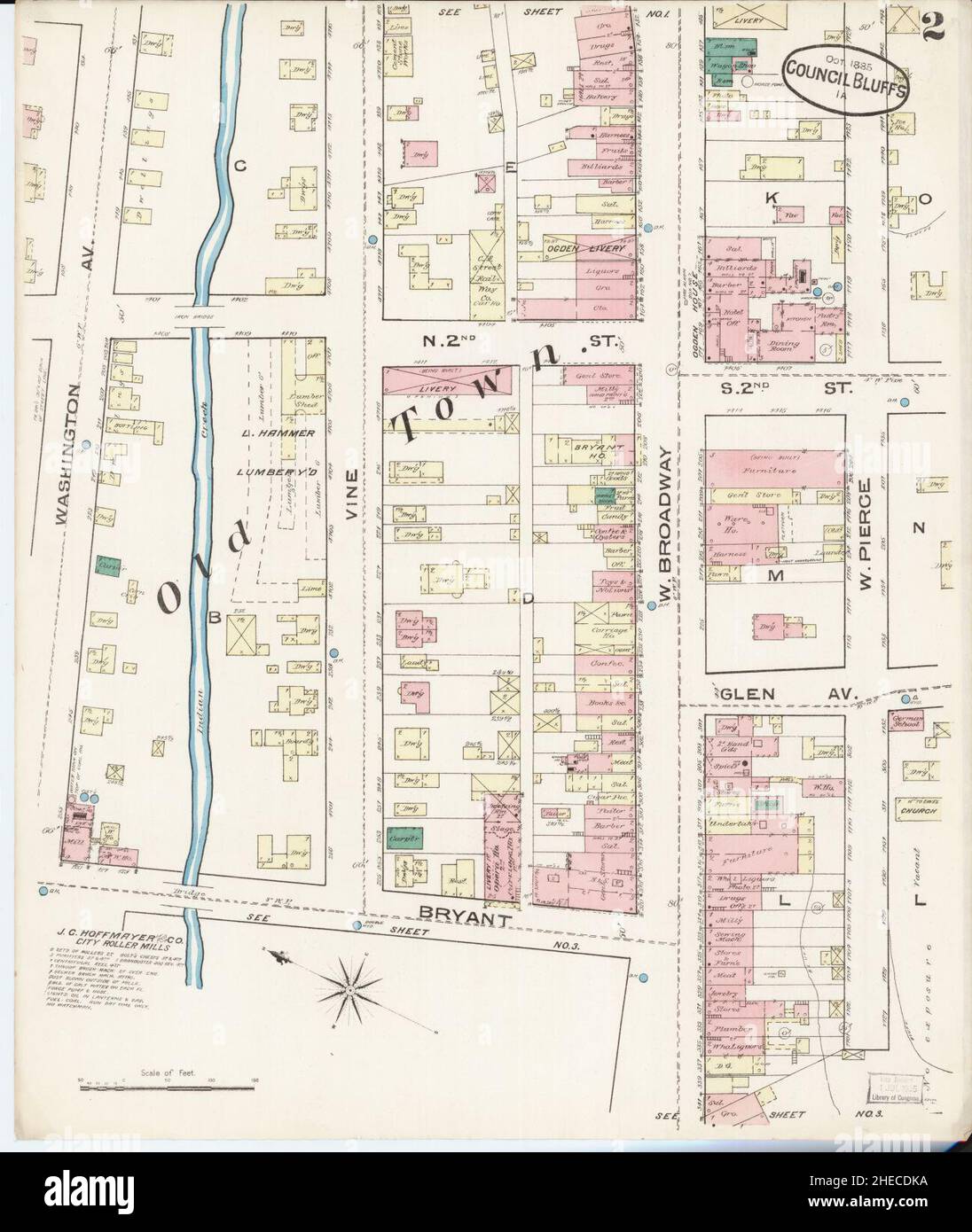 Vintage map of council bluffs hires stock photography and images Alamy
