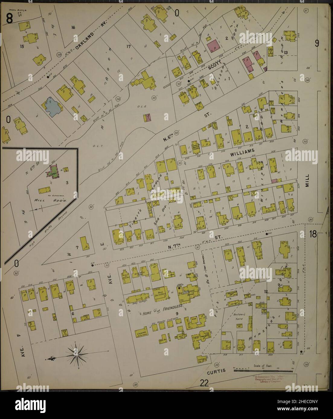 Vintage map of council bluffs hires stock photography and images Alamy