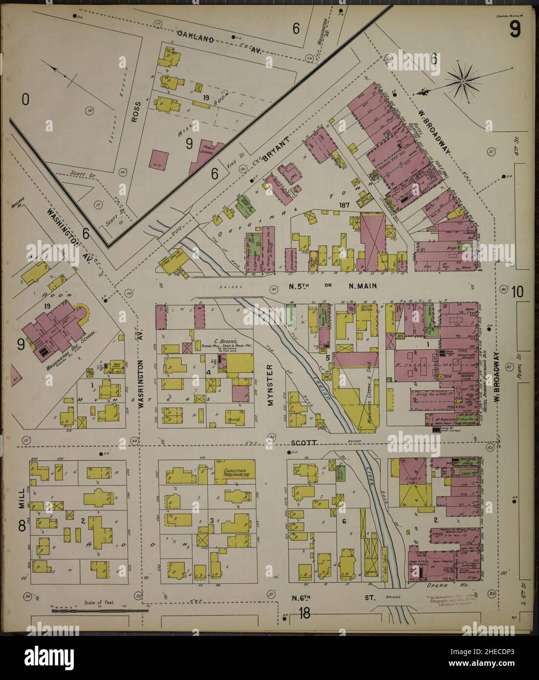 Vintage map of council bluffs hires stock photography and images Alamy