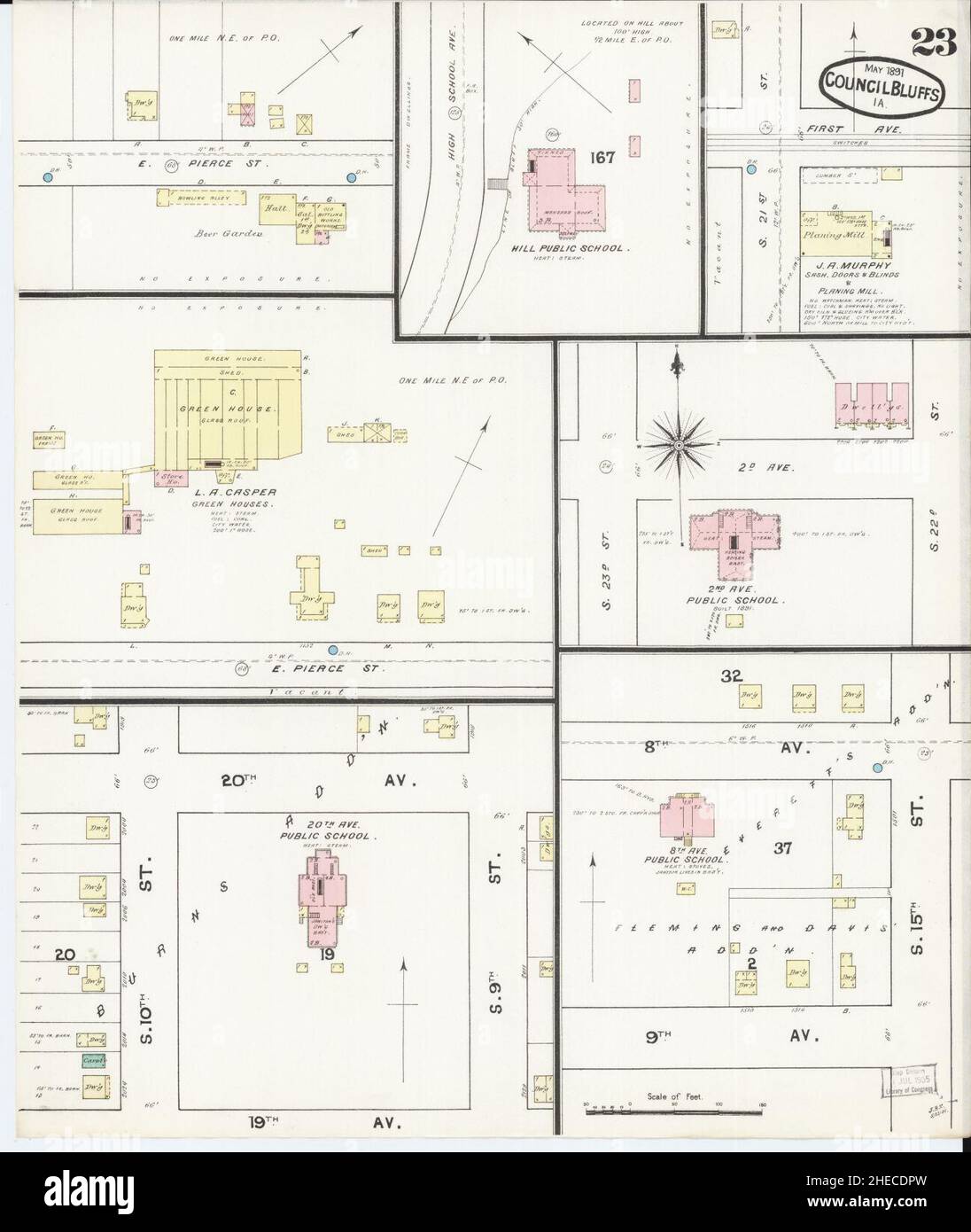 Vintage map of council bluffs hires stock photography and images Alamy