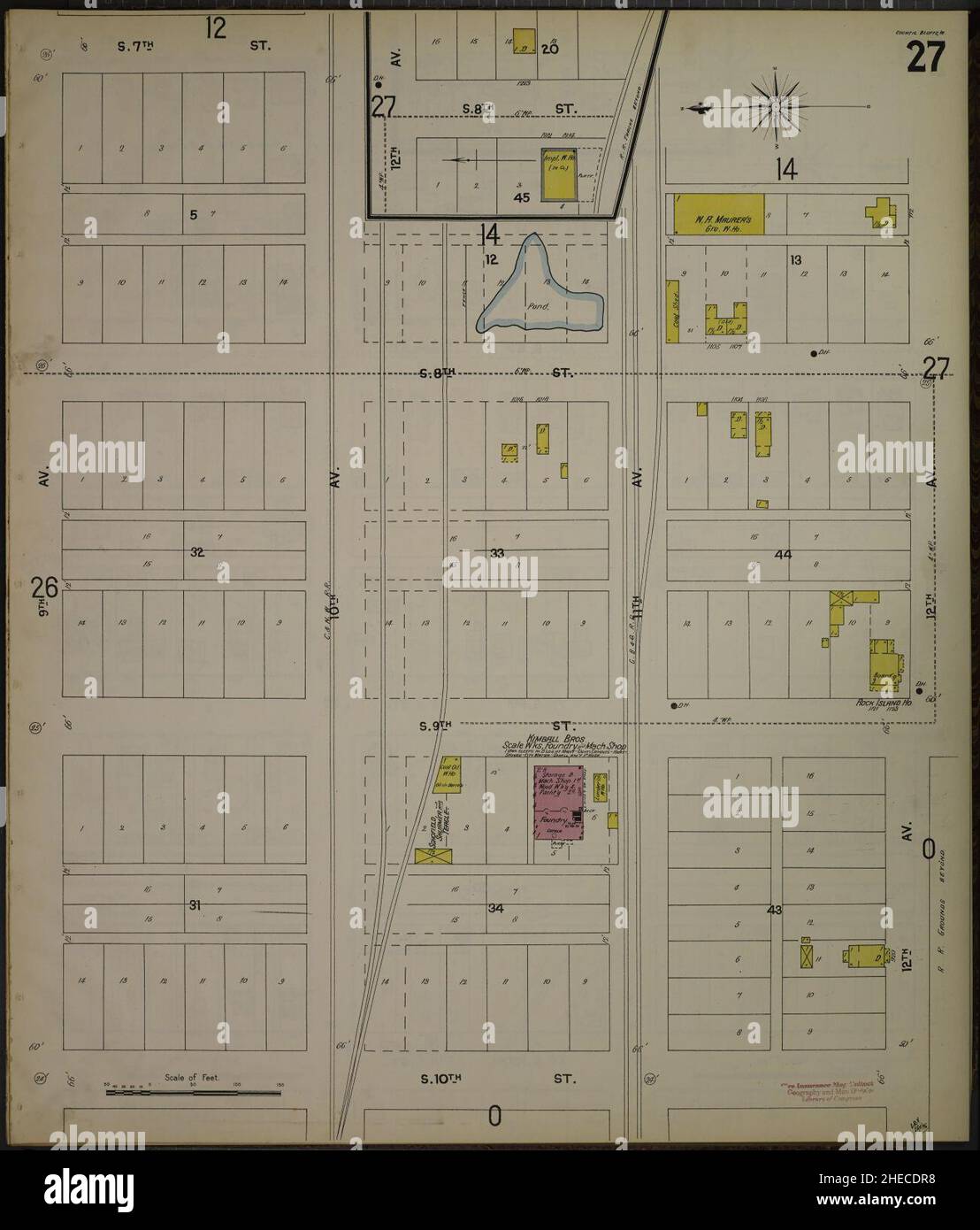 Vintage map of council bluffs hires stock photography and images Alamy