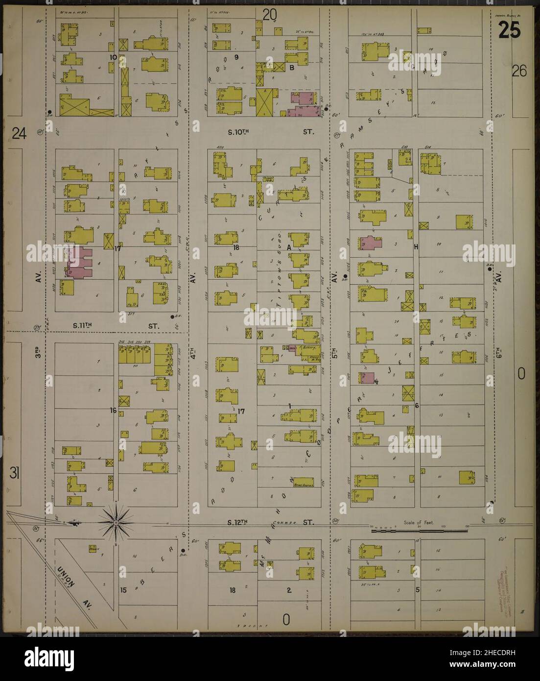 Vintage map of council bluffs hires stock photography and images Alamy