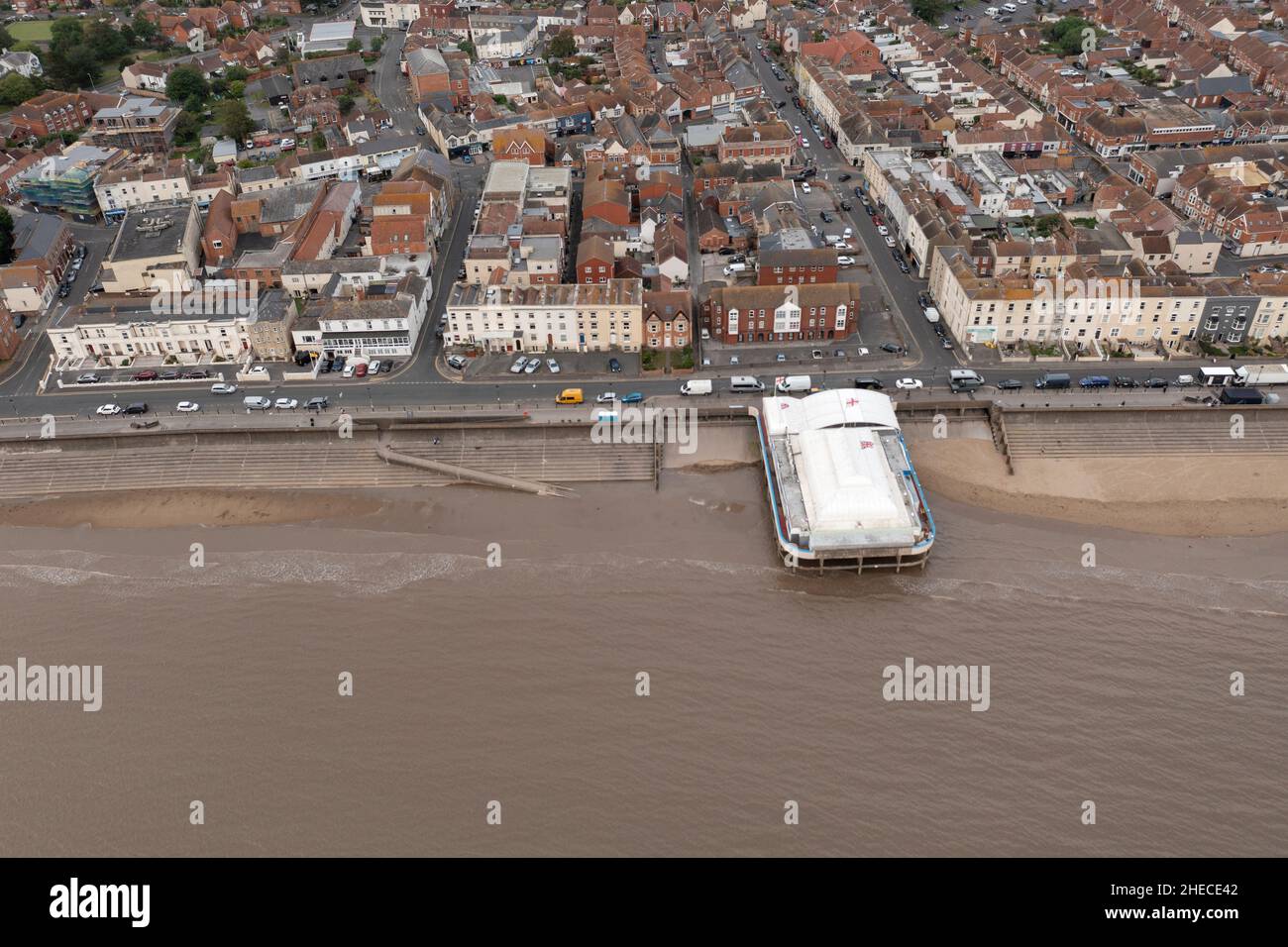 The pier at Burnham on sea, Somerset on the Bristol channel Stock Photo