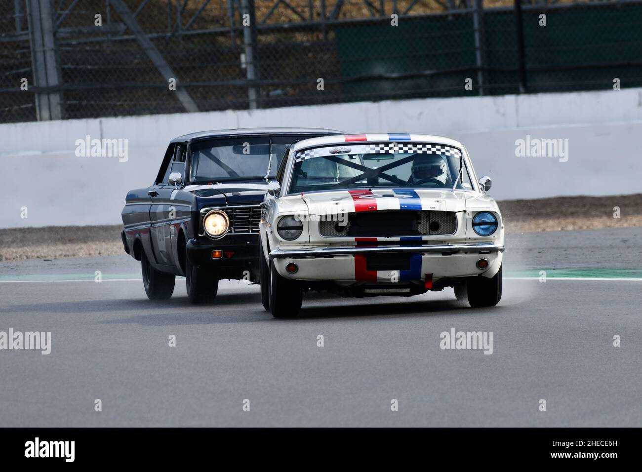 David Coyne, Ford Mustang, Touring Car Racing from the 1960s, a 45 minute race for one or two drivers with a compulsory pit stop, Transatlantic Trophy Stock Photo