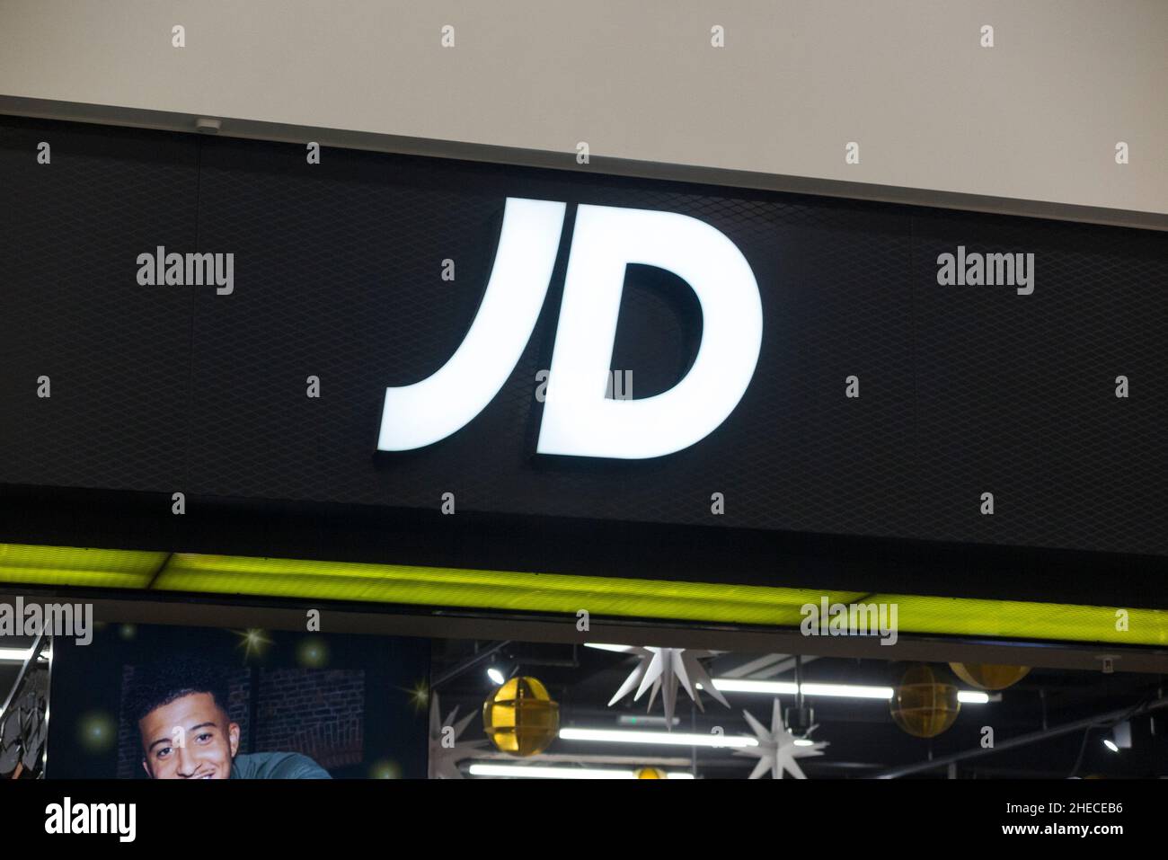 JD Sports shop / airside retail store at Gatwick airport North Terminal. London. UK. (128) Stock Photo