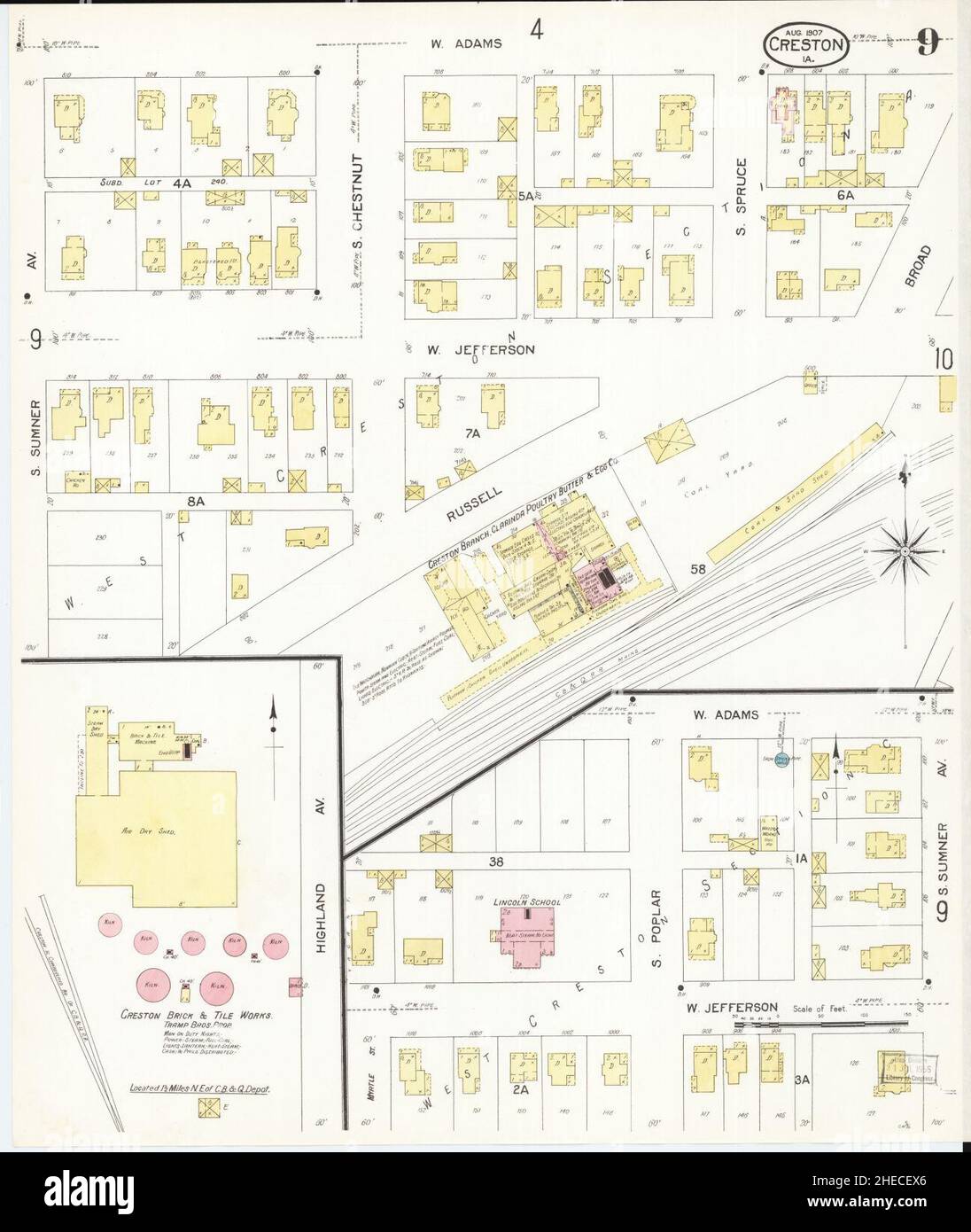 Creston iowa map hires stock photography and images Alamy