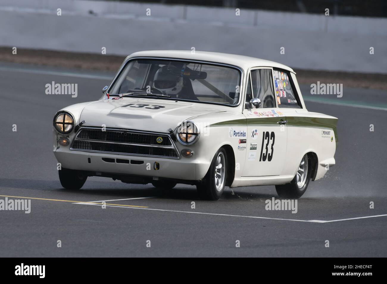 Touring Car Racing from the 1960s, a 45 minute race for one or two drivers with a compulsory pit stop, Transatlantic Trophy for Pre '66 Touring Cars, Stock Photo