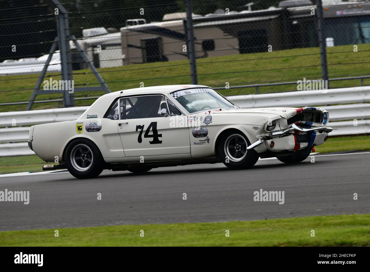 Opps, David Coyne, Ford Mustang, Touring Car Racing from the 1960s, a 45 minute race for one or two drivers with a compulsory pit stop, Transatlantic Stock Photo