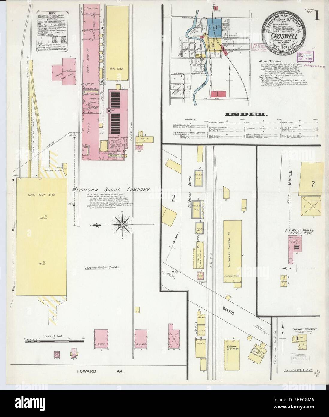 Map of croswell hires stock photography and images Alamy