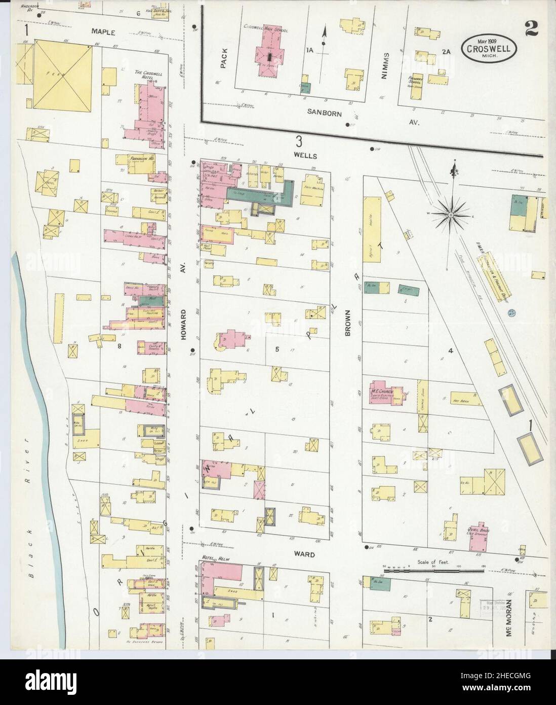 Map of croswell hires stock photography and images Alamy