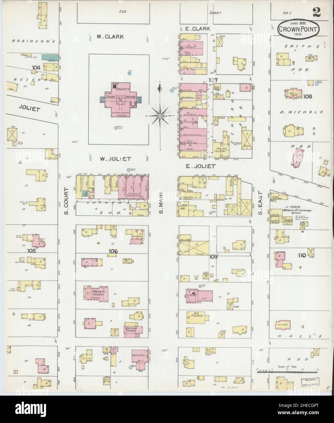 Crown point indiana map hires stock photography and images Alamy