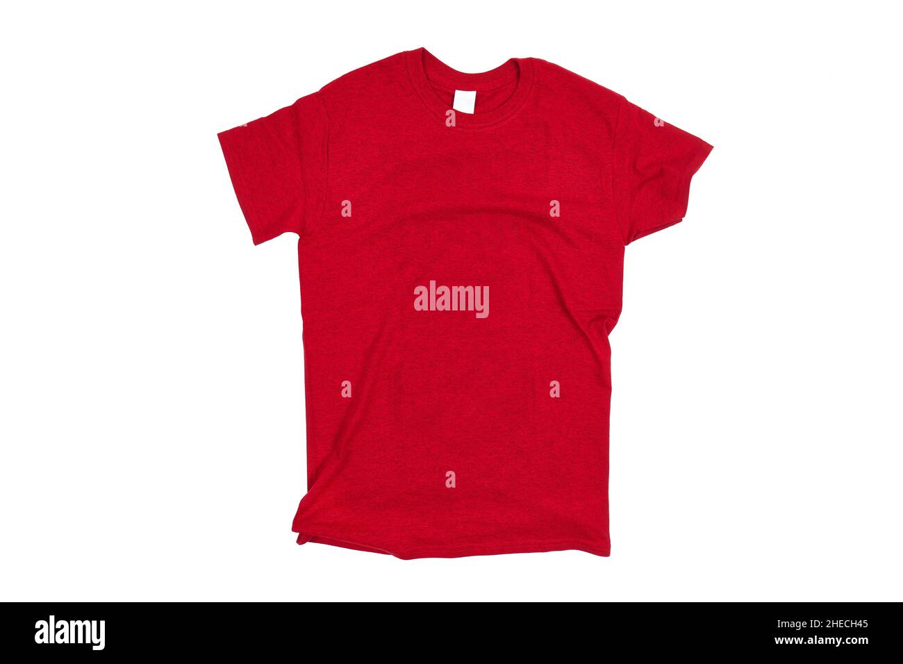 Red T-shirt blank white background Stock Photo - Alamy