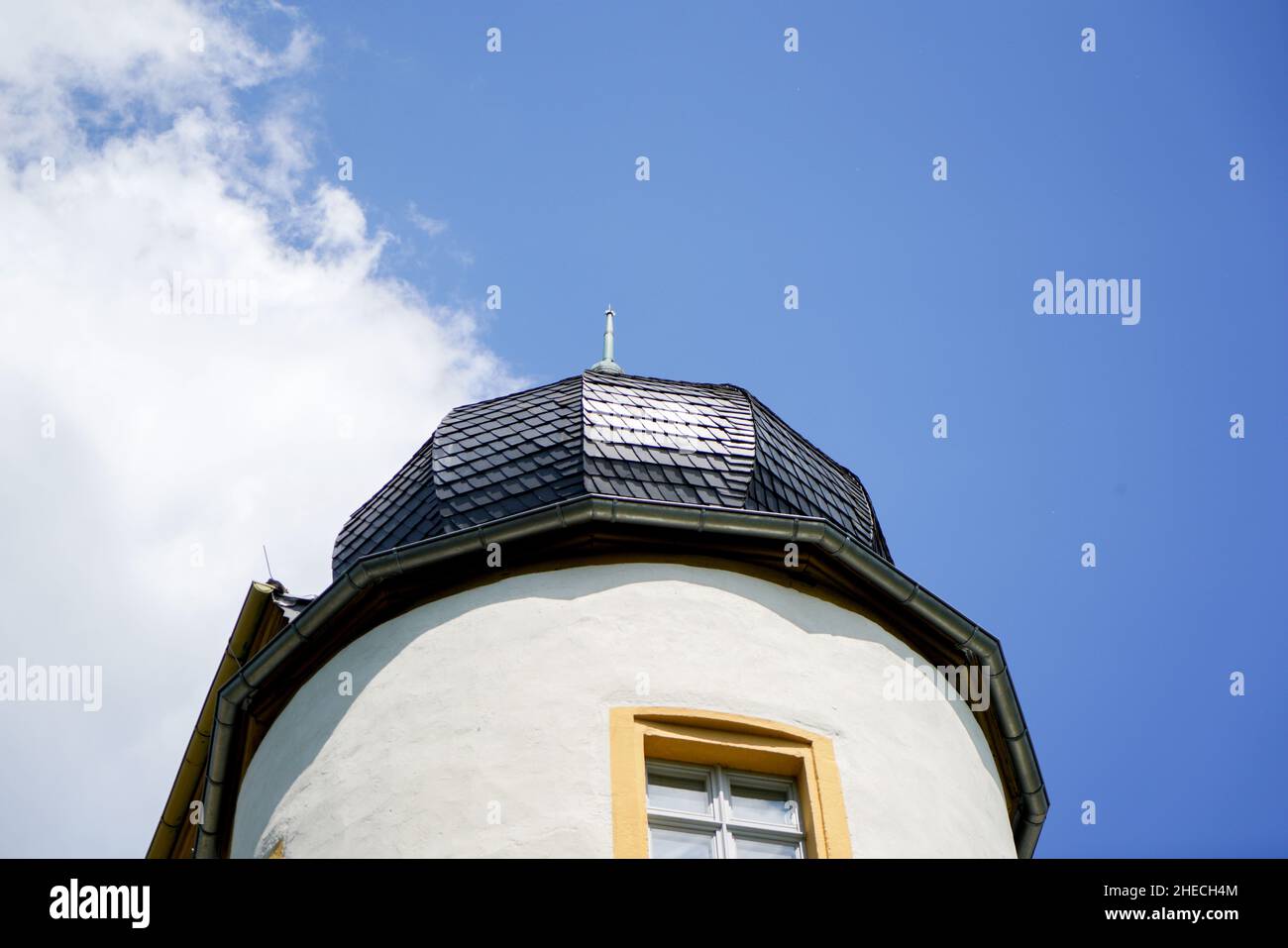 Onion dome with onion helmet or onion dome photographed on a church