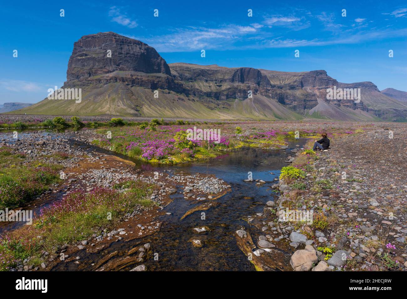 Iceland, Austurland Region, Lomagnupur Mountains Stock Photo