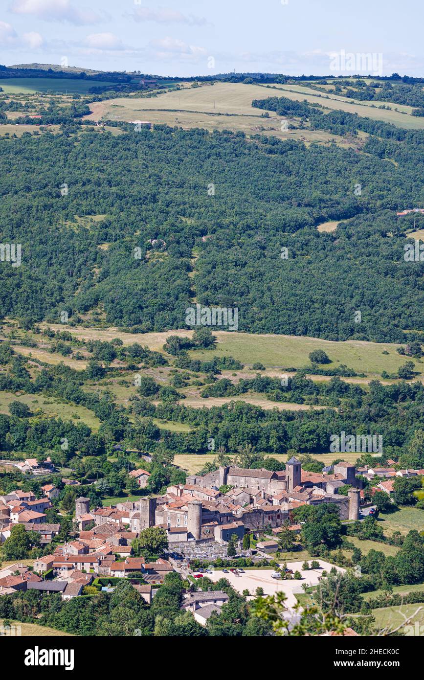 France, Aveyron, Ste Eulalie de Cernon, the medieval village on the