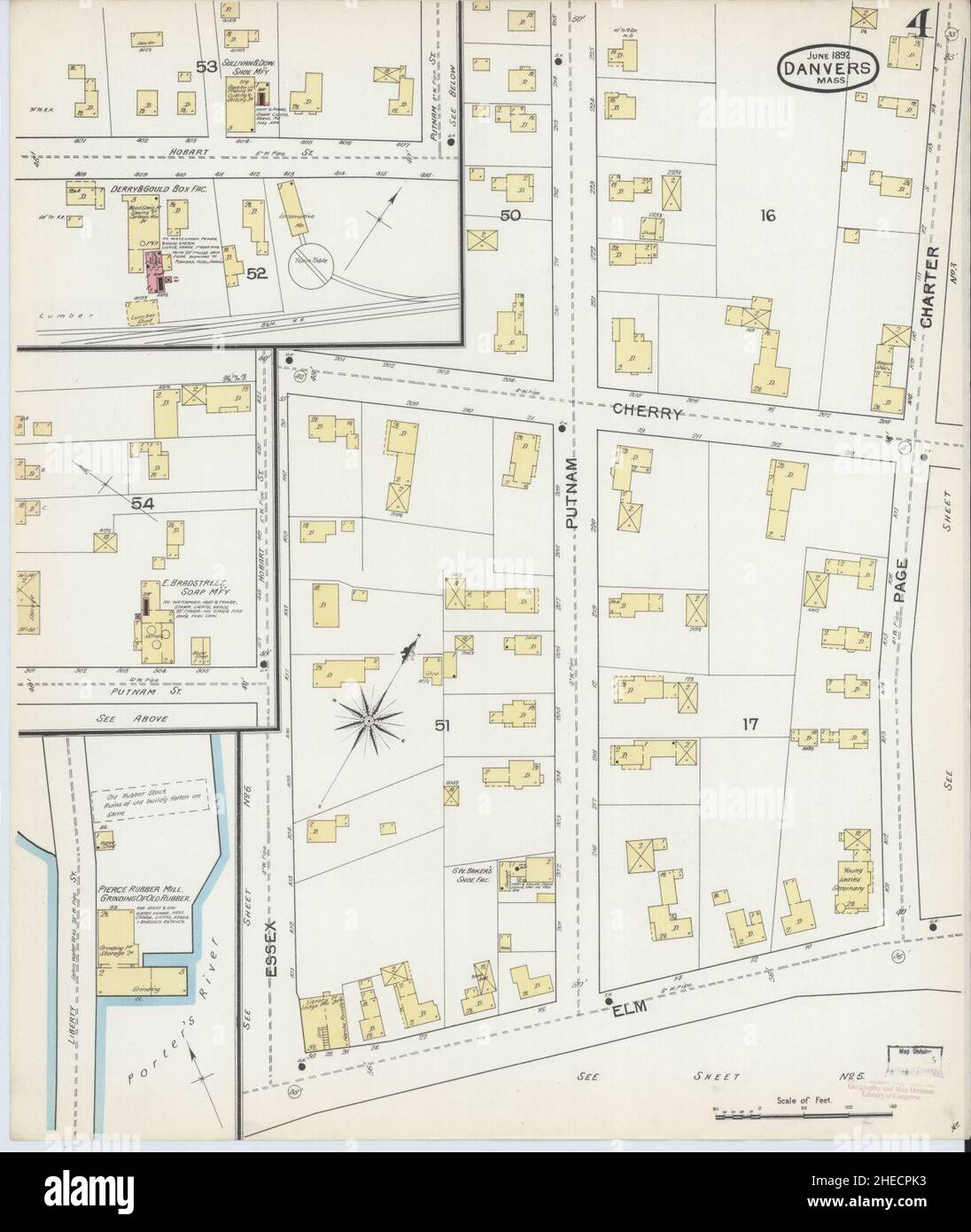 Sanborn Fire Insurance Map from Danvers, Essex County, Massachusetts ...