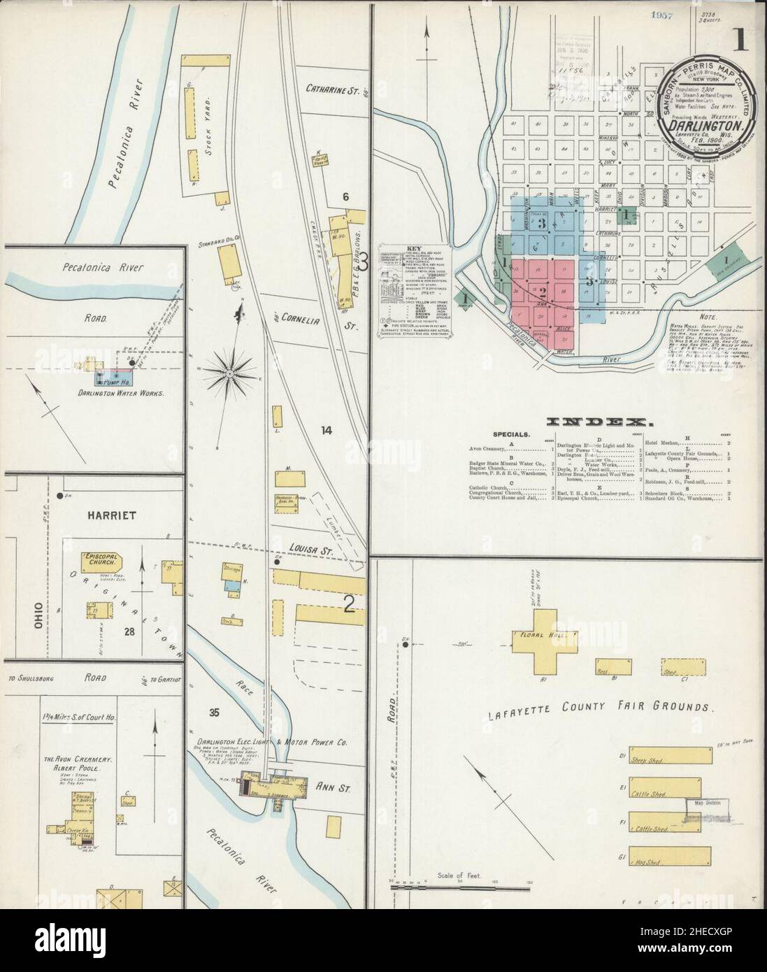 Map of darlington wisconsin hires stock photography and images Alamy