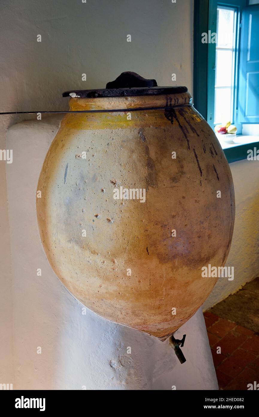 Portugal, Madeira Island, Calheta, Quinta das Vinhas hotel, water reserve in the old kitchen Stock Photo