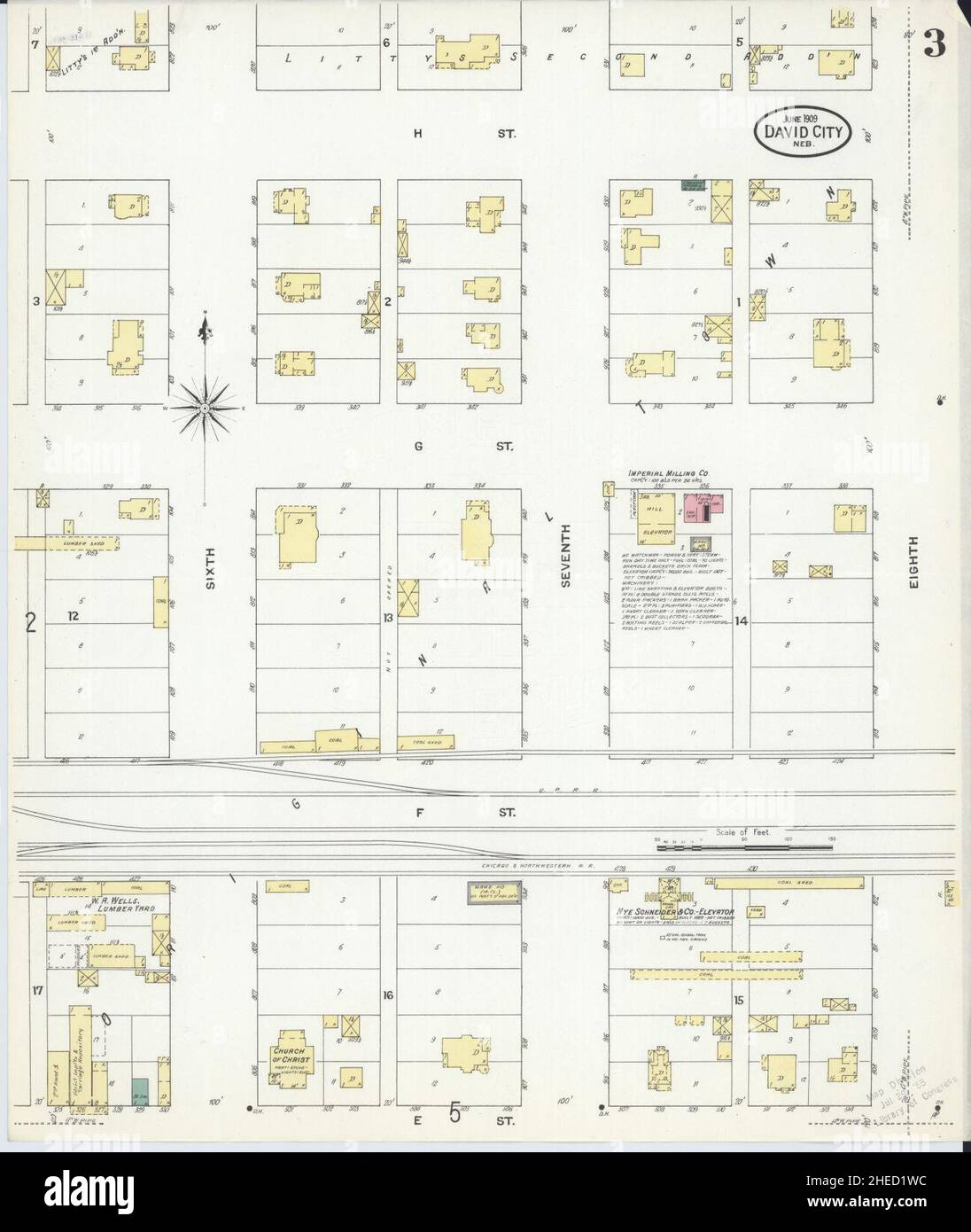 Sanborn Fire Insurance Map from David City, Butler County, Nebraska