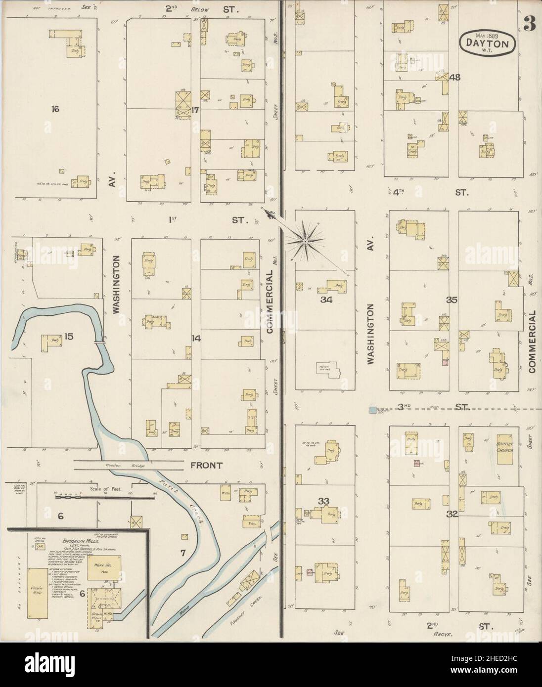 Dayton washington map hires stock photography and images Alamy