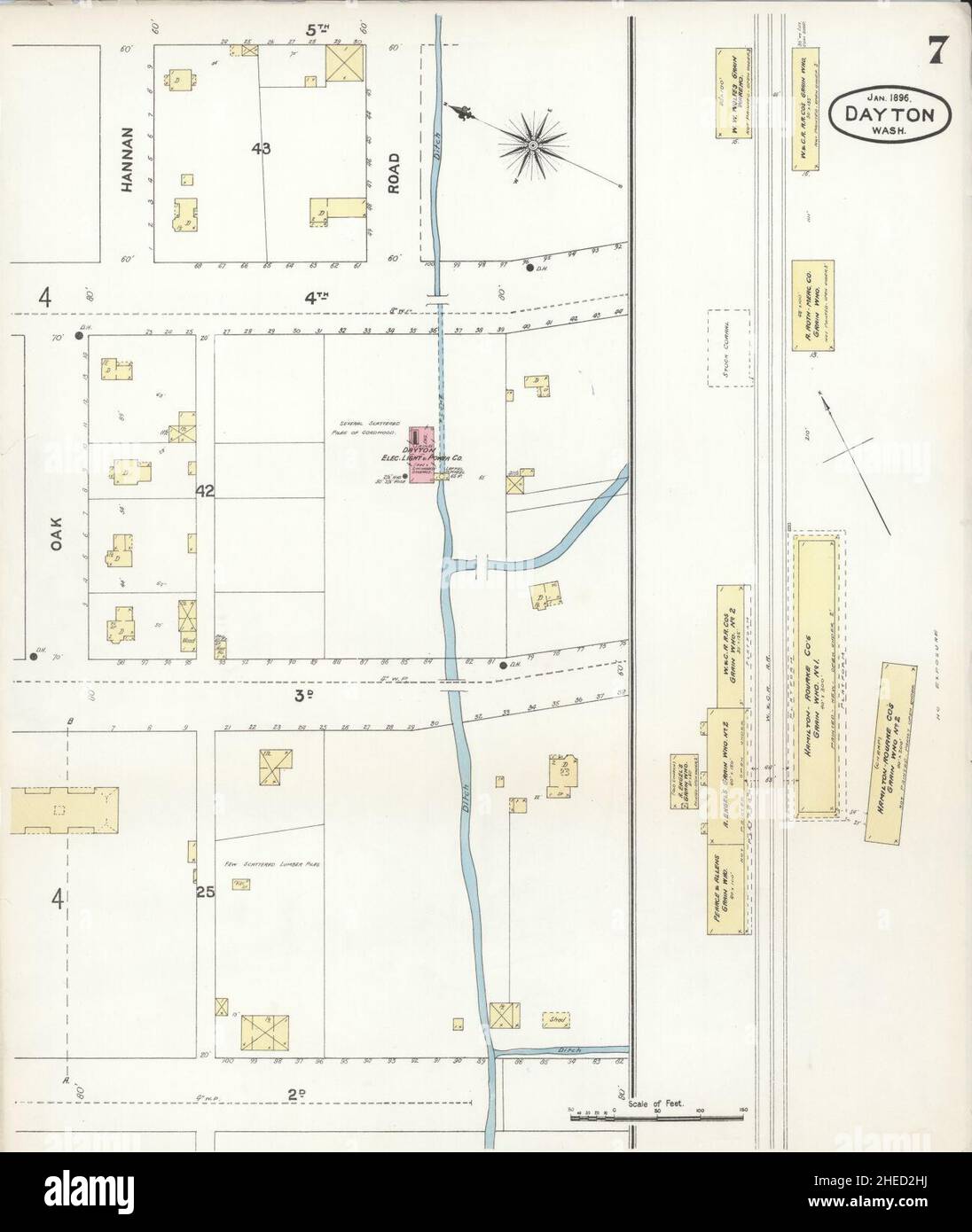 Map of dayton washington hires stock photography and images Alamy