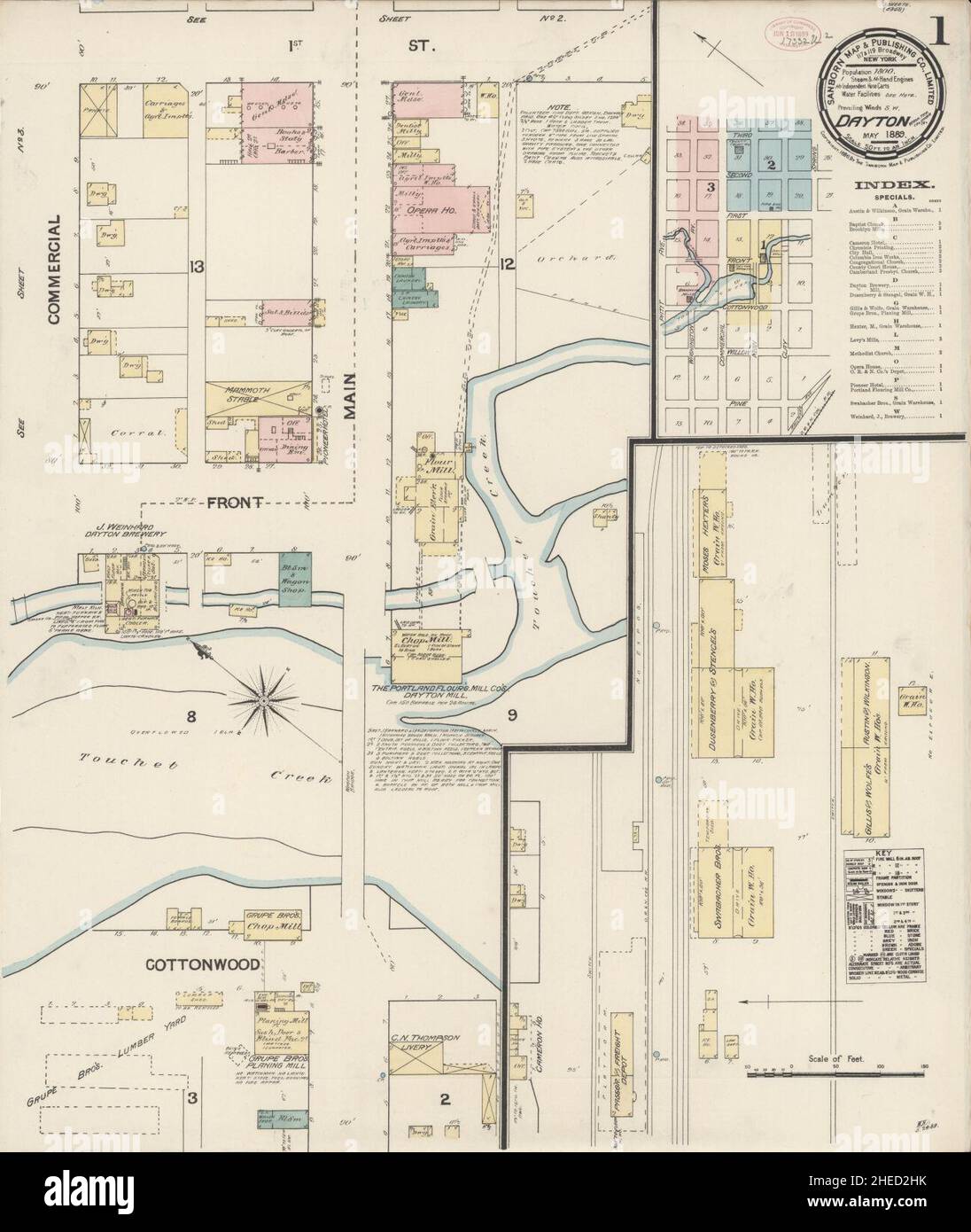 Dayton washington map hires stock photography and images Alamy