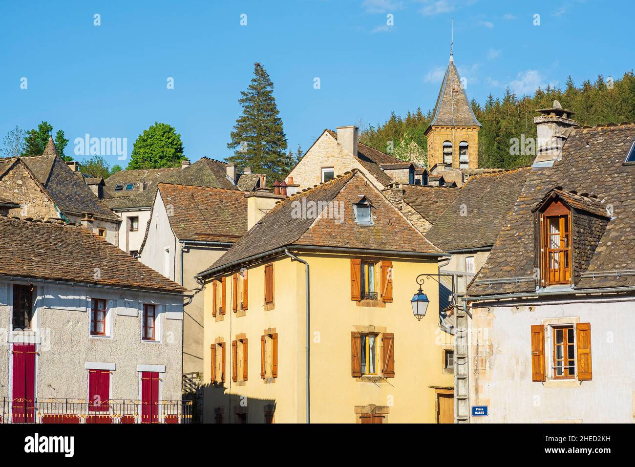 France, Lozere, Mont Lozere et Goulet, Le Bleymard on the Stevenson trail or GR 70 Stock Photo France, Lozere, Mont Lozere et Goulet, Le Bleymard on the Stevenson trail or GR 70 Stock Photo