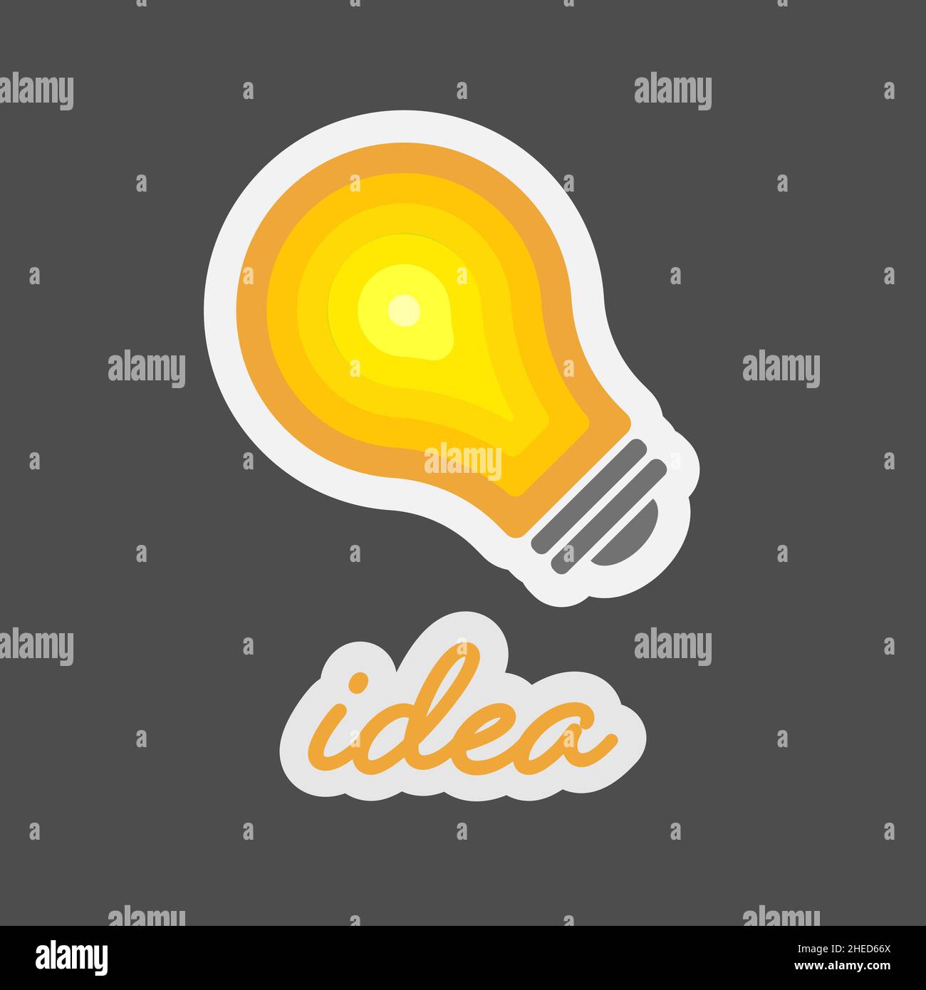 hand drawing light bulb and IDEA word design as concept Stock Photo - Alamy