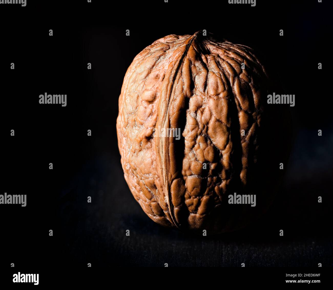 Walnuts on dark background Stock Photo