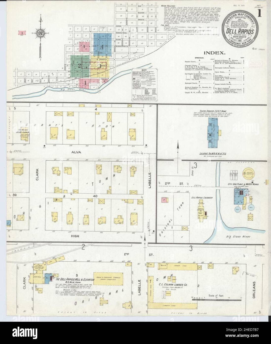 Map of dell rapids hires stock photography and images Alamy