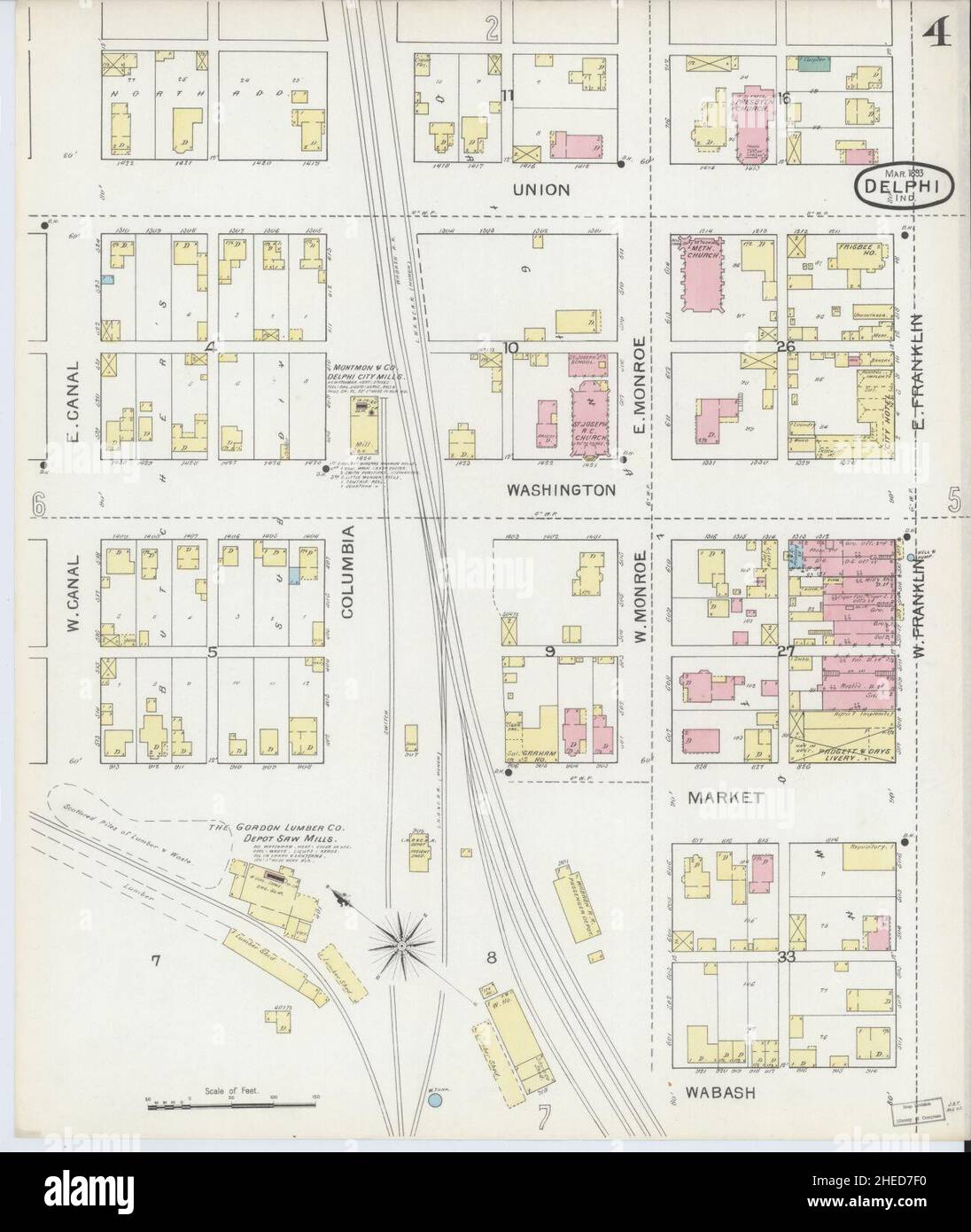 Delphi indiana map hires stock photography and images Alamy