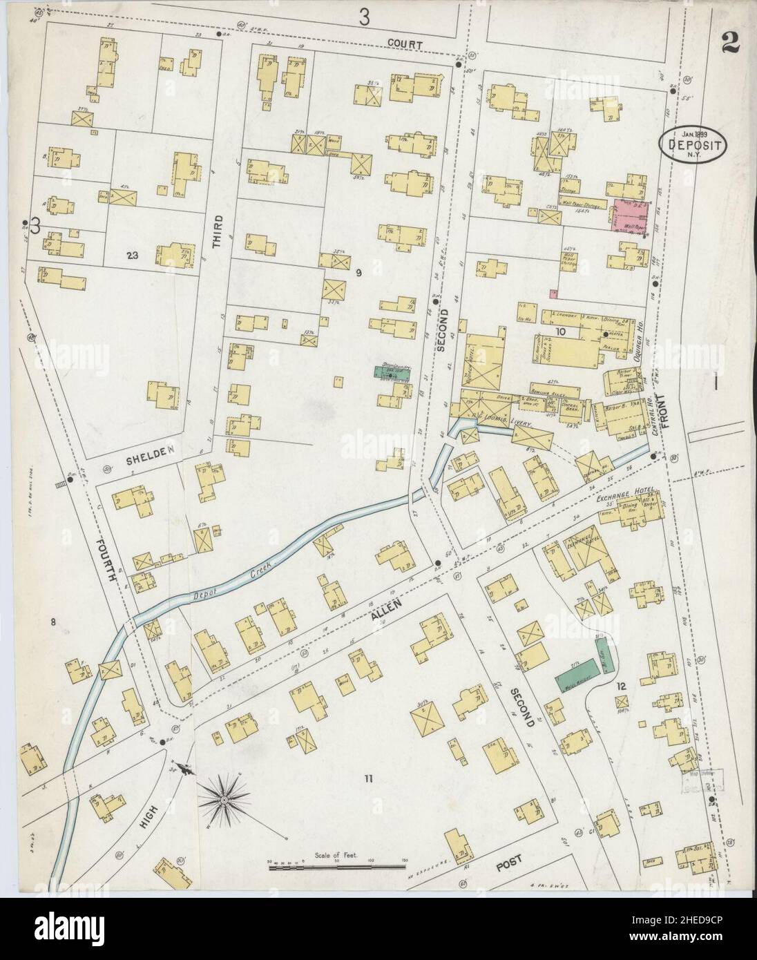 Map of deposit new york hires stock photography and images Alamy