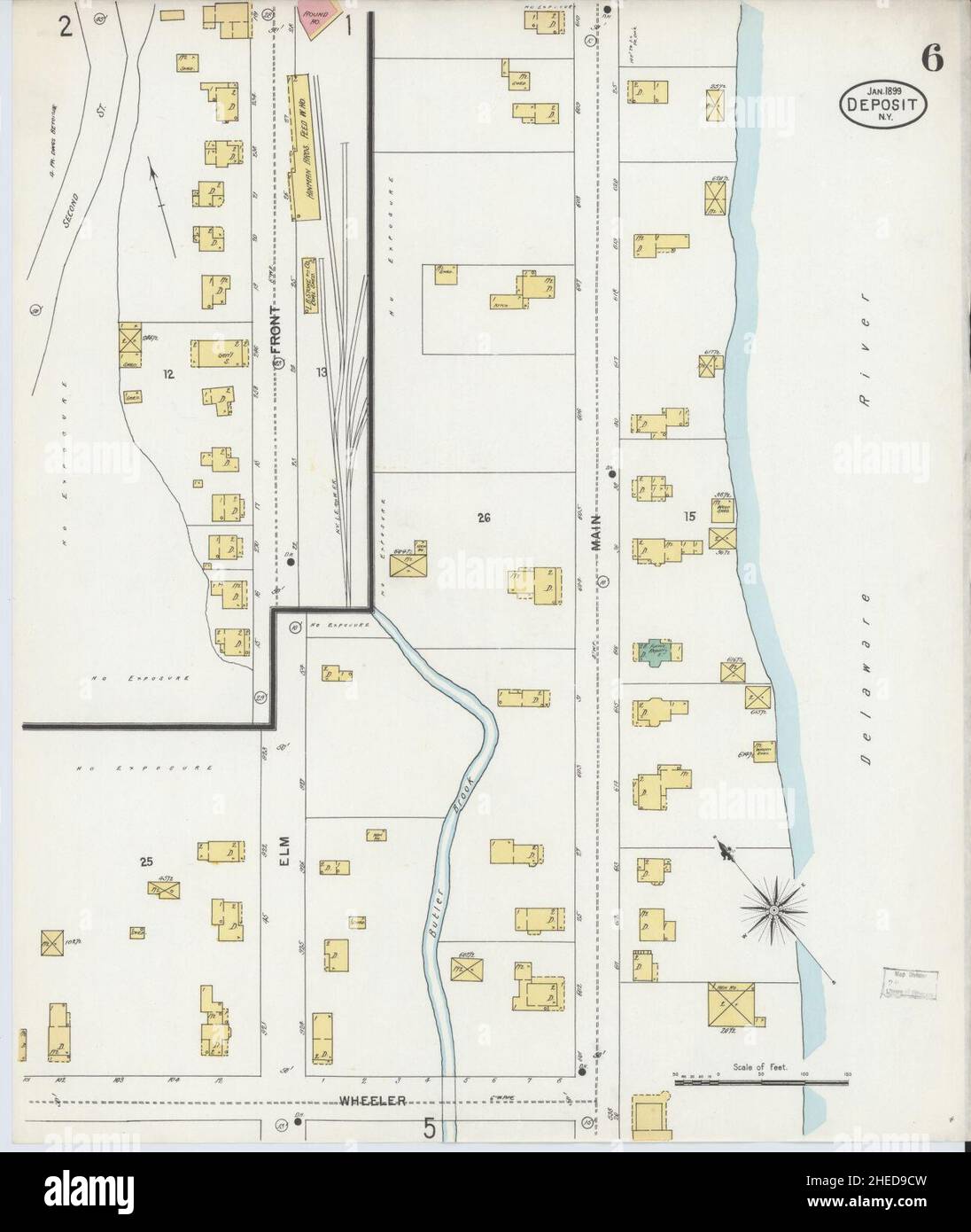 Map of deposit new york hires stock photography and images Alamy