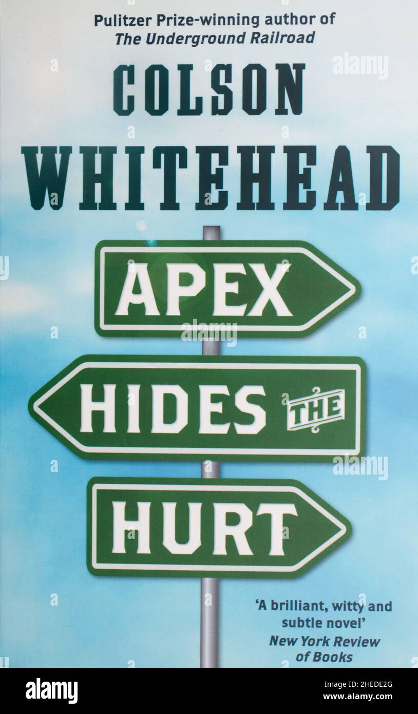 The book, Apex hides the hurt by Colson Whitehead Stock Photo